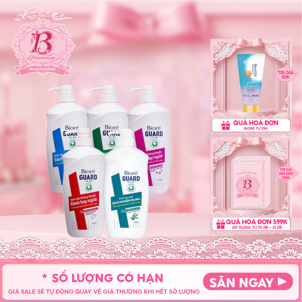  Sữa Tắm Sạch Sâu Kháng Khuẩn Bioré Guard 