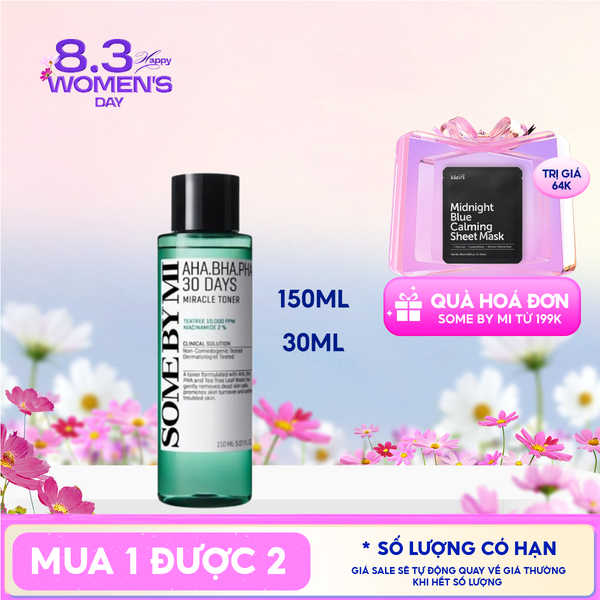  Nước Hoa Hồng Some By Mi Làm Sạch Da, Tẩy Da Chết, Cải Thiện Da Mụn Hàn Quốc Toner AHA 