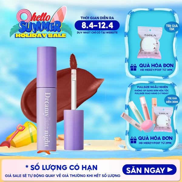  [Màu 13-17] Son Kem Lì, Mịn Mượt Nhẹ Môi Merzy Dreamy Late Night Mellow Tint 4g 