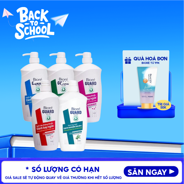  Sữa Tắm Sạch Sâu Kháng Khuẩn Bioré Guard 