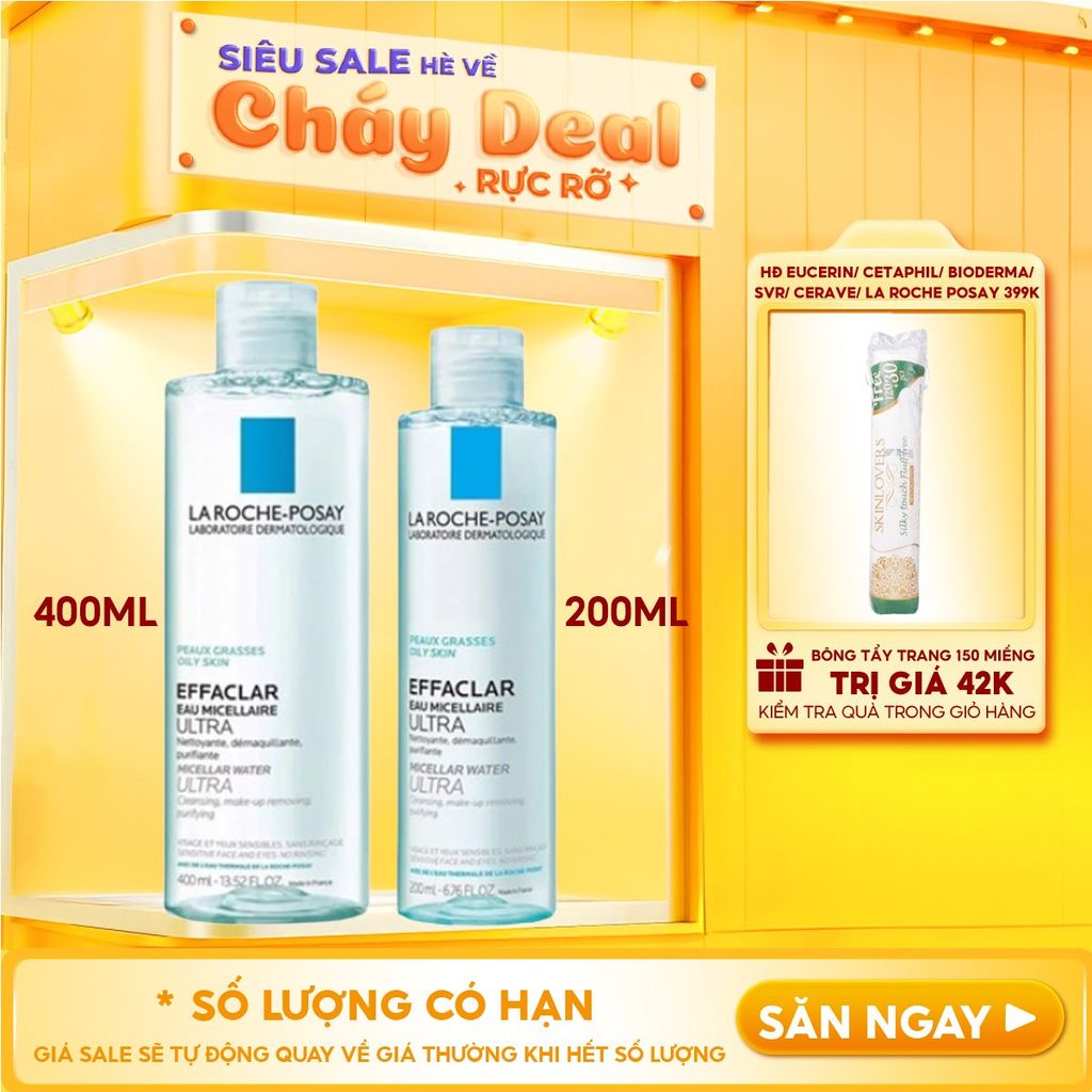 Nước Tẩy Trang La Roche-Posay Dành Cho Da Dầu Mụn, Da Nhạy Cảm Effaclar Eau Micellaire Ultra