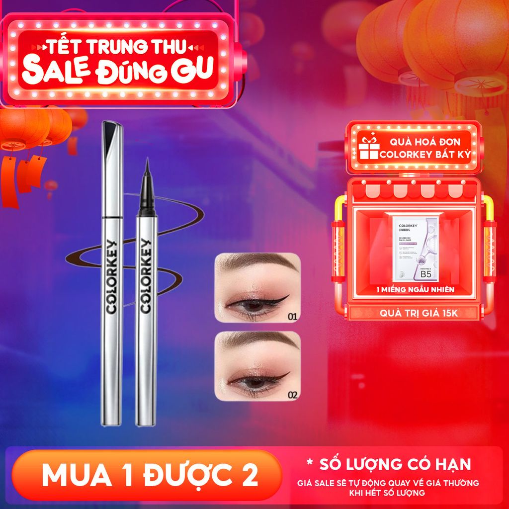 Bút Kẻ Mắt Nước Colorkey Lâu Trôi Floating Color Liquid Eyeliner 0.5ml