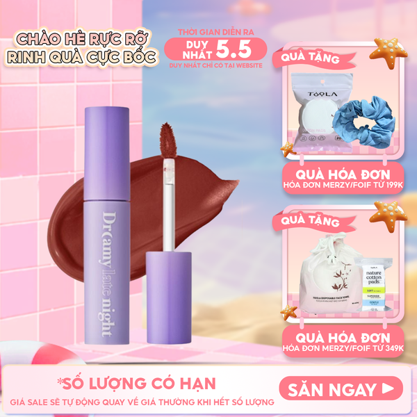  [Màu 13-17] Son Kem Lì, Mịn Mượt Nhẹ Môi Merzy Dreamy Late Night Mellow Tint 4g 