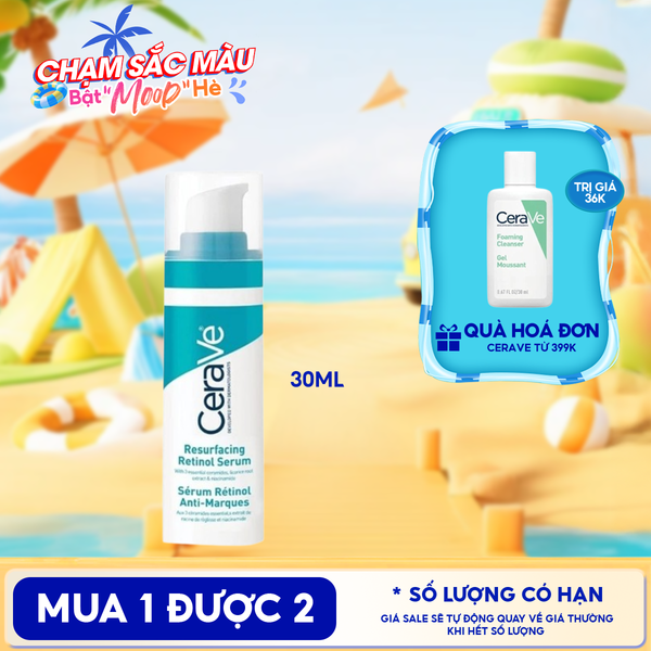  Serum Cerave Giúp Hỗ Trợ Mờ Thâm Mụn Resurfacing Retinol Serum 30ml 