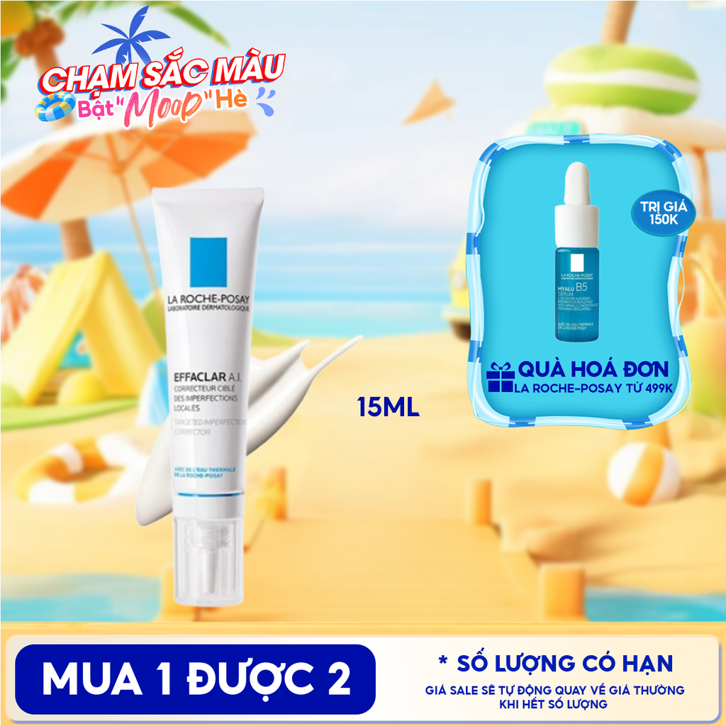 Kem Giảm Mụn La Roche-Posay Dành Cho Mụn Sưng Đỏ Effaclar A.I 15ml