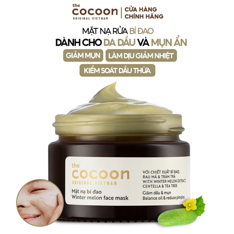 Mặt Nạ Rửa Cocoon Bí Đao Hỗ Trợ Giảm Dầu Và Mụn Winter Melon Face Mask 30ML