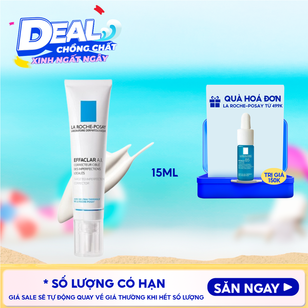  Kem Giảm Mụn La Roche-Posay Dành Cho Mụn Sưng Đỏ Effaclar A.I 15ml 