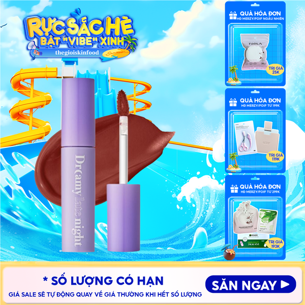 [Màu 13-17] Son Kem Lì, Mịn Mượt Nhẹ Môi Merzy Dreamy Late Night Mellow Tint 4g 