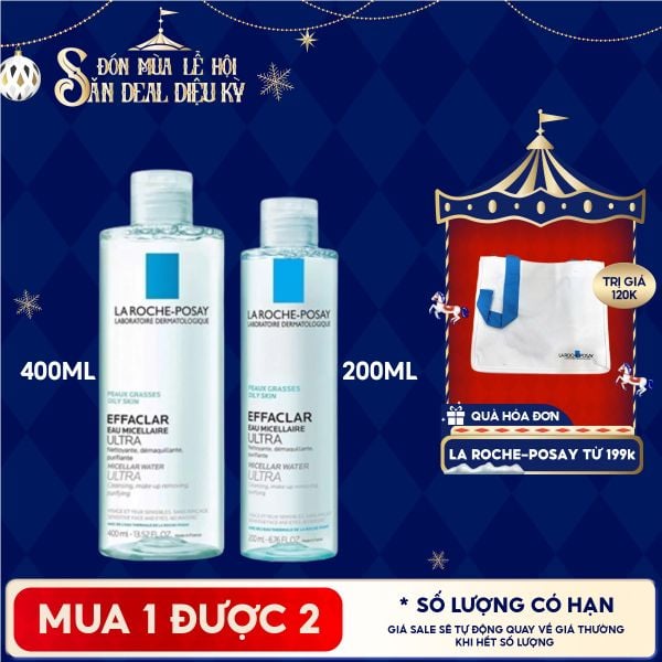  Nước Tẩy Trang La Roche-Posay Dành Cho Da Dầu Mụn, Da Nhạy Cảm Effaclar Eau Micellaire Ultra 