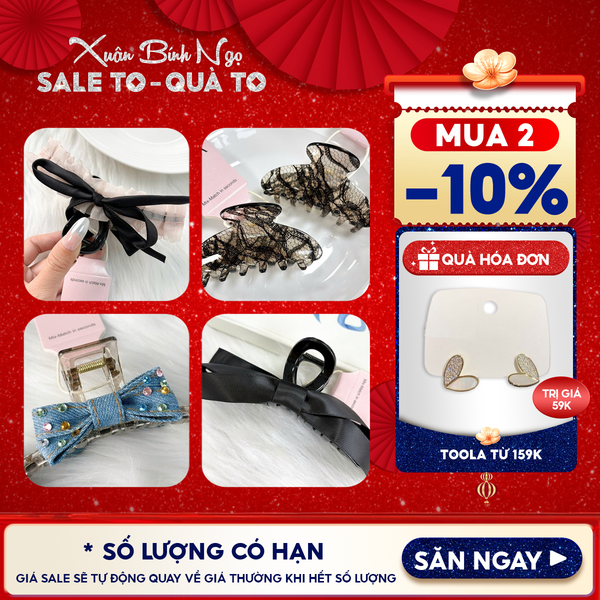  [NHẬP KHẨU] Kẹp Tóc Càng Cua Toola Kiểu Dáng Vintage, Tinh Tế Phong Cách Hàn Quốc 