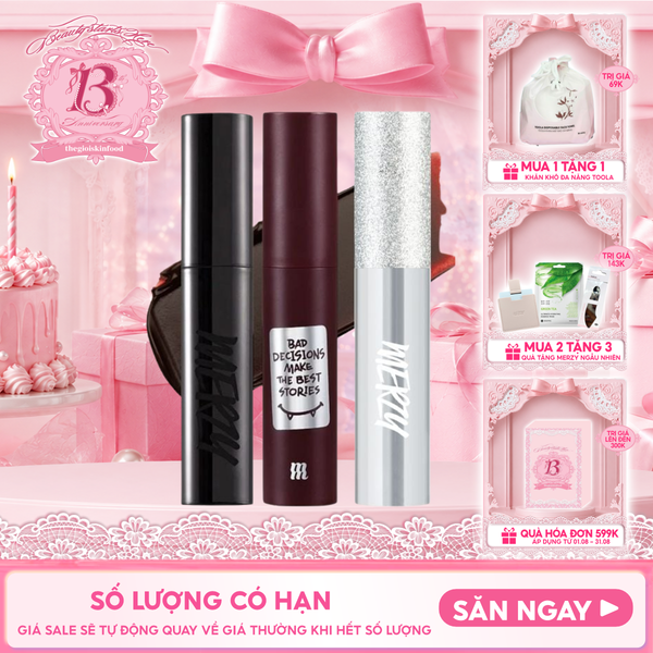  [Merzy Glam M13 Vỏ Bạc] Son Kem Merzy Siêu Lì, Mịn Môi Noir In The Mellow Tint 