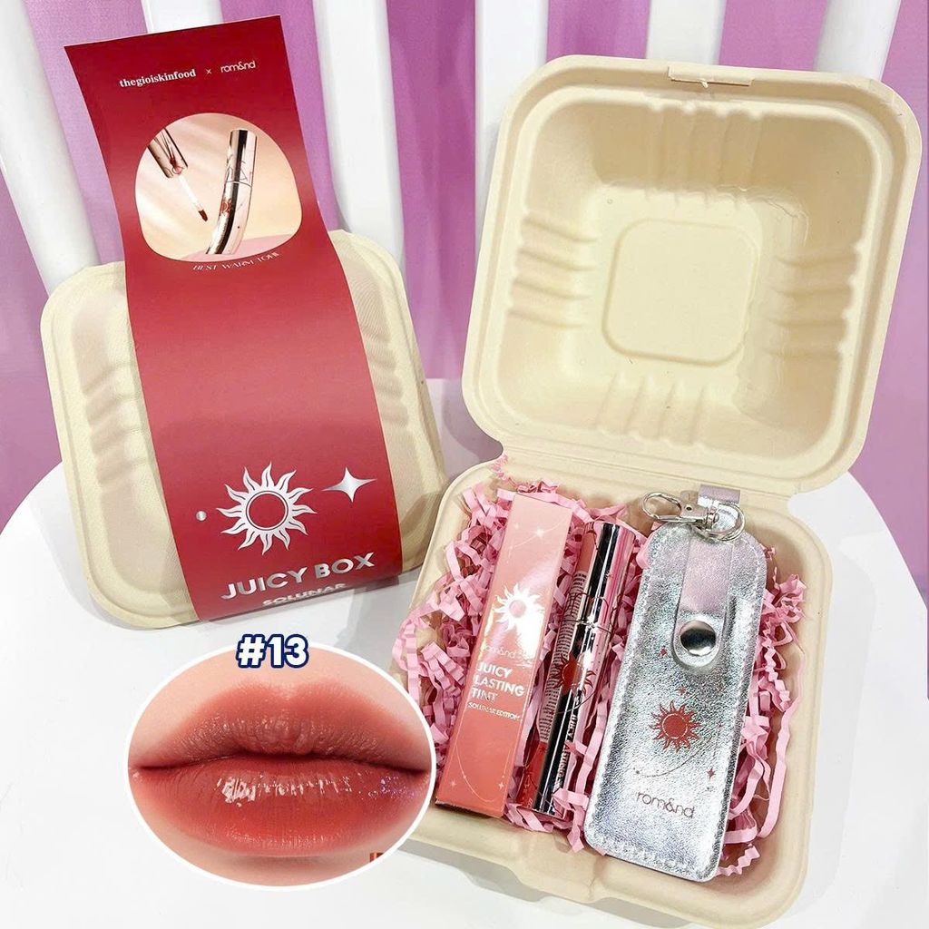 [Solunar Edition] Hộp Bánh Juicy Box Son Tint Lì Romand Juicy Lasting Tint Solunar Edition 5.5g
