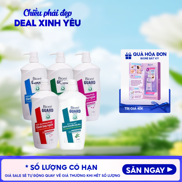  Sữa Tắm Sạch Sâu Kháng Khuẩn Bioré Guard 