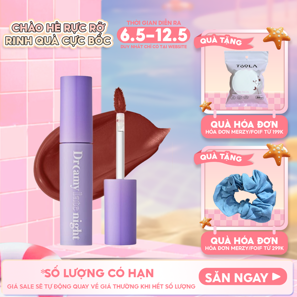  [Màu 13-17] Son Kem Lì, Mịn Mượt Nhẹ Môi Merzy Dreamy Late Night Mellow Tint 4g 