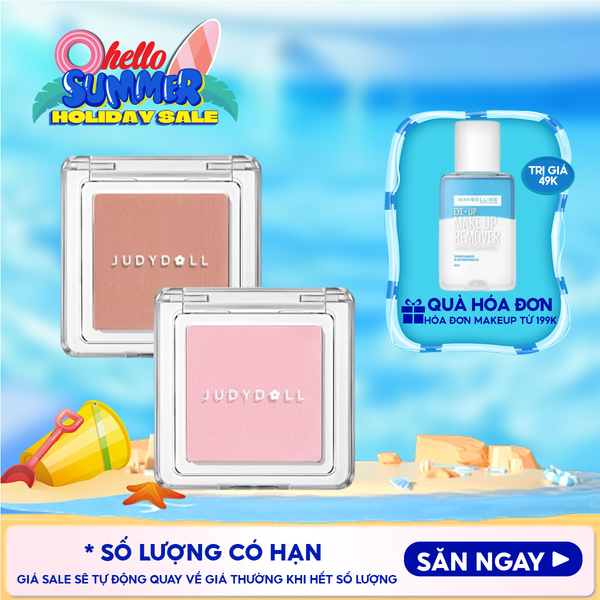 Phấn Má Hồng Đơn Sắc Judydoll Lên Màu Chuẩn Blush Powder 