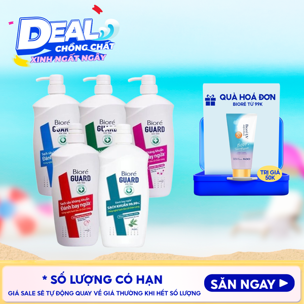  Sữa Tắm Sạch Sâu Kháng Khuẩn Bioré Guard 
