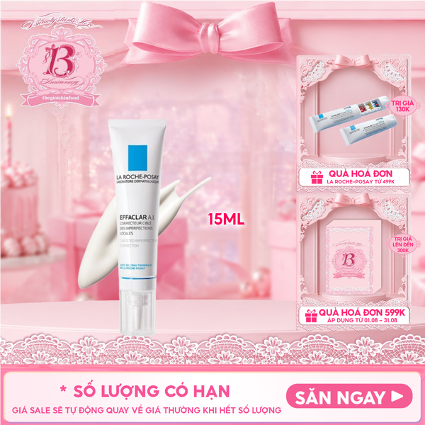  Kem Giảm Mụn La Roche-Posay Dành Cho Mụn Sưng Đỏ Effaclar A.I 15ml 