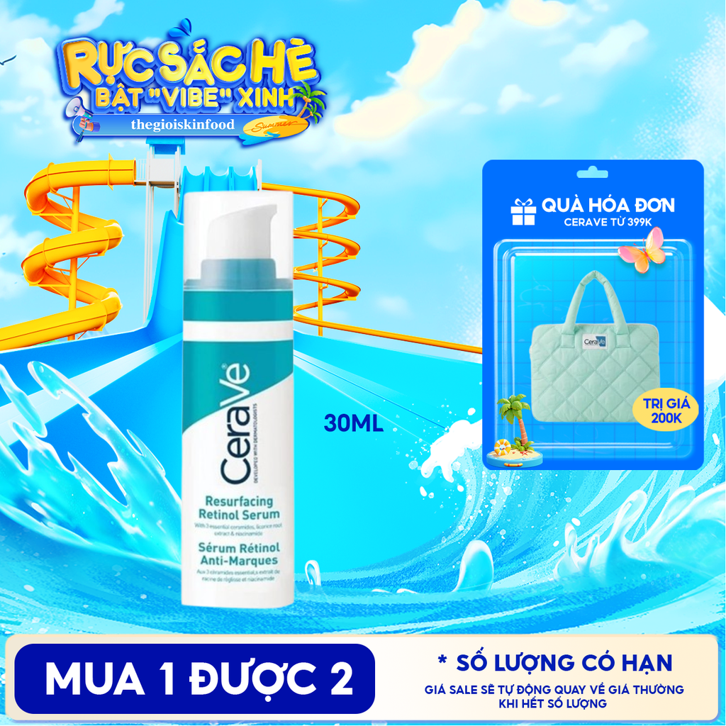 Serum Cerave Giúp Hỗ Trợ Mờ Thâm Mụn Resurfacing Retinol Serum 30ml