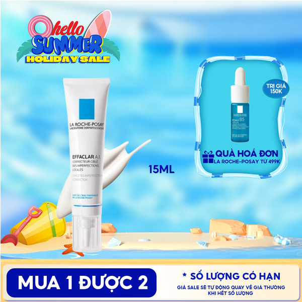  Kem Giảm Mụn La Roche-Posay Dành Cho Mụn Sưng Đỏ Effaclar A.I 15ml 