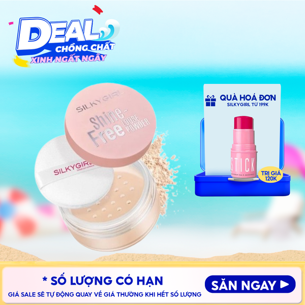  Phấn Phủ Dạng Bột Silkygirl Hỗ Trợ Kiềm Dầu Shine-Free Loose Powder 8g 