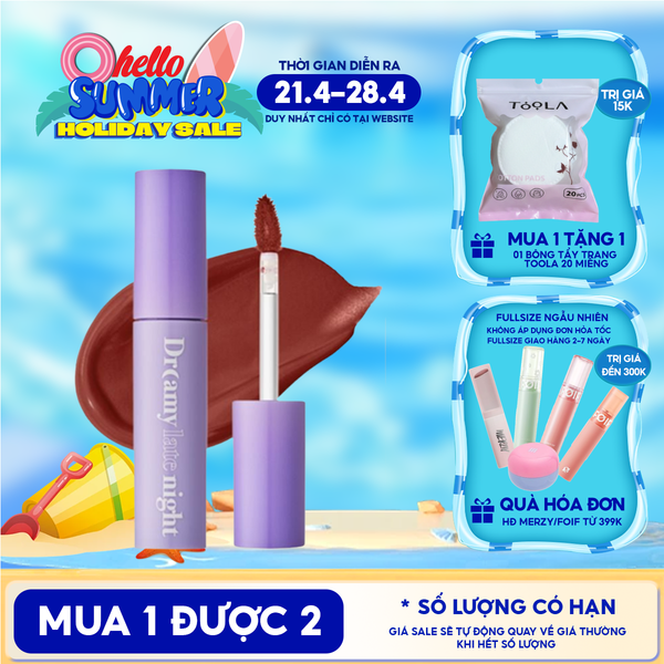  [Màu 13-17] Son Kem Lì, Mịn Mượt Nhẹ Môi Merzy Dreamy Late Night Mellow Tint 4g 