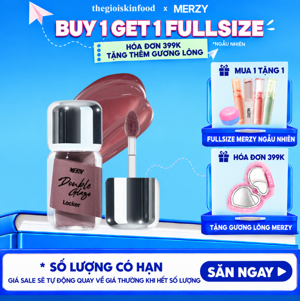  Son Bóng Merzy Khóa Màu 2 Lớp Double Glaze Locker 3.8g 