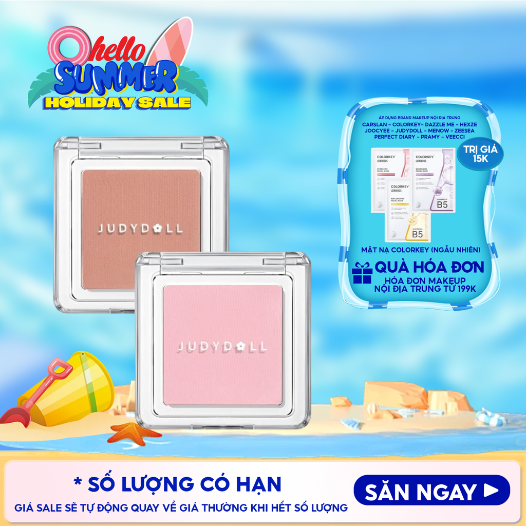 Phấn Má Hồng Đơn Sắc Judydoll Lên Màu Chuẩn Blush Powder