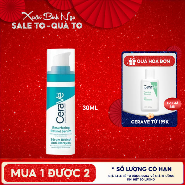  Serum Cerave Giúp Hỗ Trợ Mờ Thâm Mụn Resurfacing Retinol Serum 30ml 