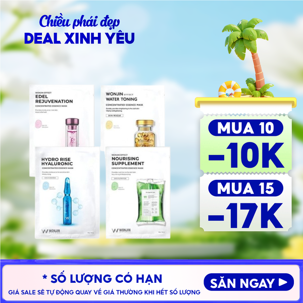  Mặt Nạ Cấp Ẩm, Hỗ Trợ Dưỡng Sáng Wonjin Effect Concentrated Essence Mask 