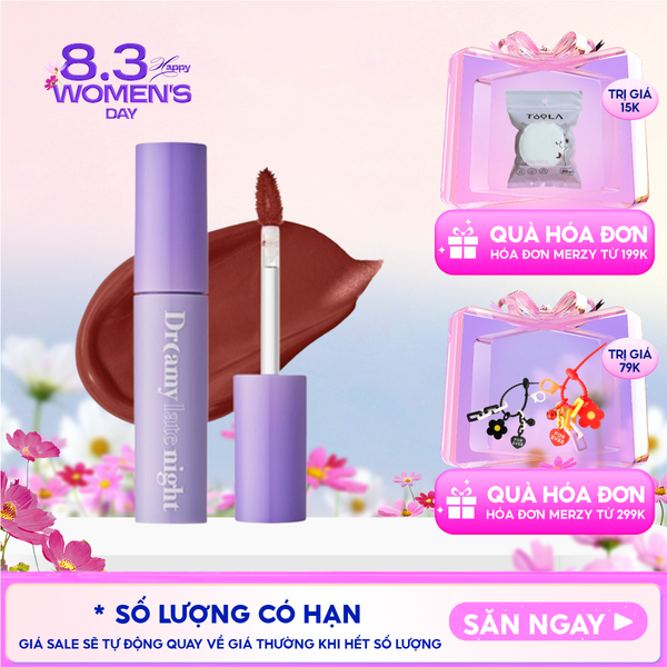  [Màu 13-17] Son Kem Lì, Mịn Mượt Nhẹ Môi Merzy Dreamy Late Night Mellow Tint 4g 