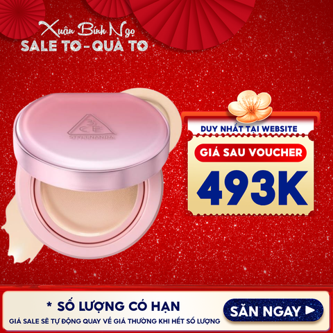 Phấn Nước 3CE Giúp Da Sáng Tự Nhiên Fitting Mesh Cover Cushion 11g