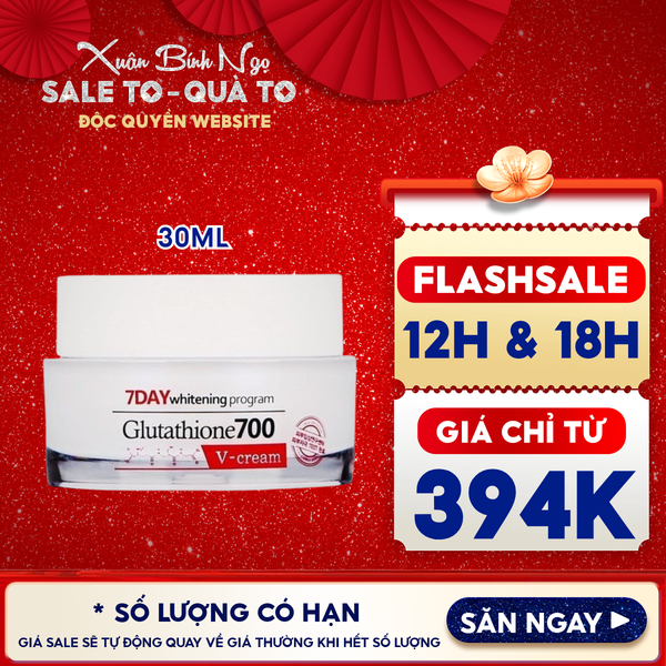  Kem Dưỡng Angel's Liquid Hỗ Trợ Sáng Da, Mờ Thâm Nám 7 Day Glutathione 700 V-Cream 50ml 