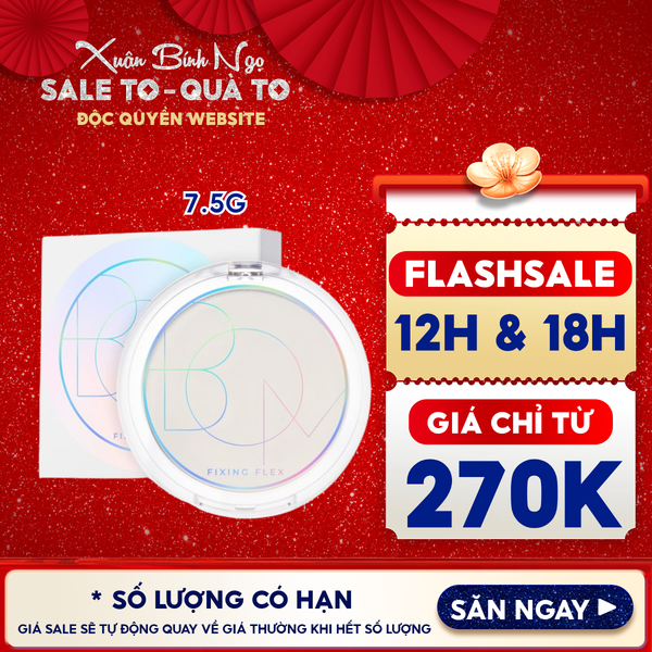  Phấn Phủ B.O.M Dạng Nén Kiềm Dầu, Giúp Da Mịn Màng Fixing Flex Powder Pact 7.5g 