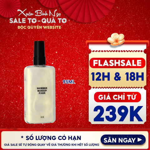Xịt Cố Định Lớp Trang Điểm 3CE Căng Bóng Shimmer Makeup Fixer 95ml