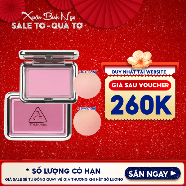  Phấn Má Hồng 3CE Bền Màu New Take Blusher 4.5g 
