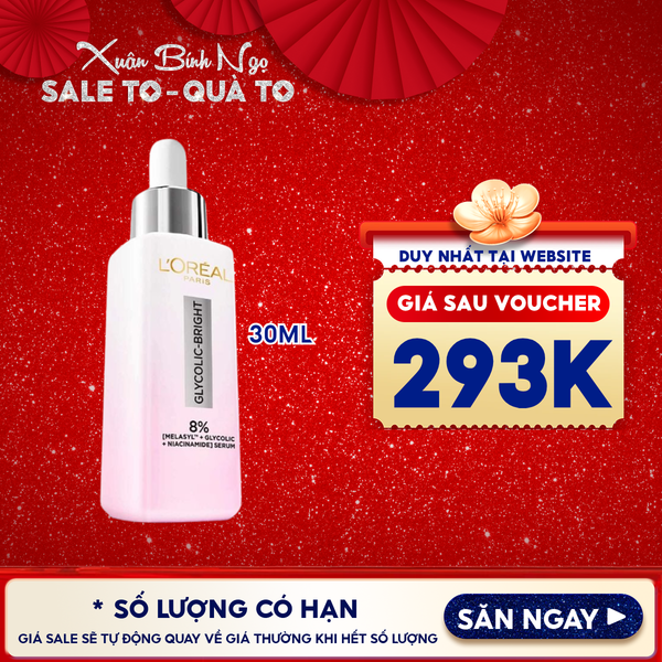  Serum L'oreal Tinh Chất Mờ Thâm Nám Glycolic-Bright Instant Glowing Serum 