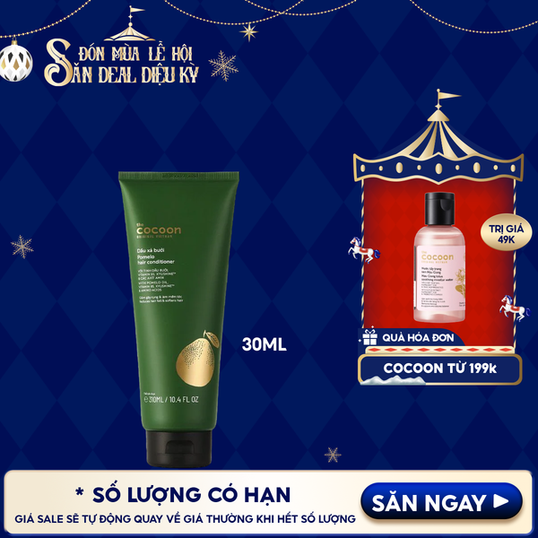  Dầu Xả Cocoon Tinh Chất Dầu Bưởi Giúp Giảm Gãy Rụng & Hỗ Trợ Mọc Tóc Pomelo Conditioner 310ml 