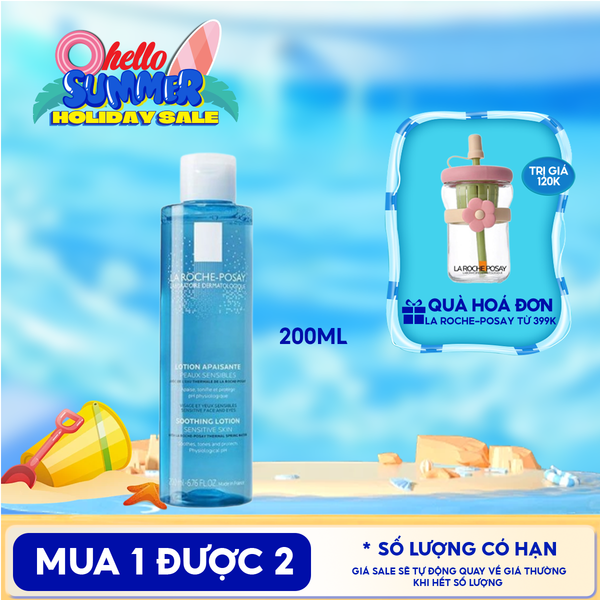  Nước Hoa Hồng La Roche-Posay Giúp Cân Bằng Da Giàu Khoáng Chất Soothing Lotion Sensitive Skin 200ml 