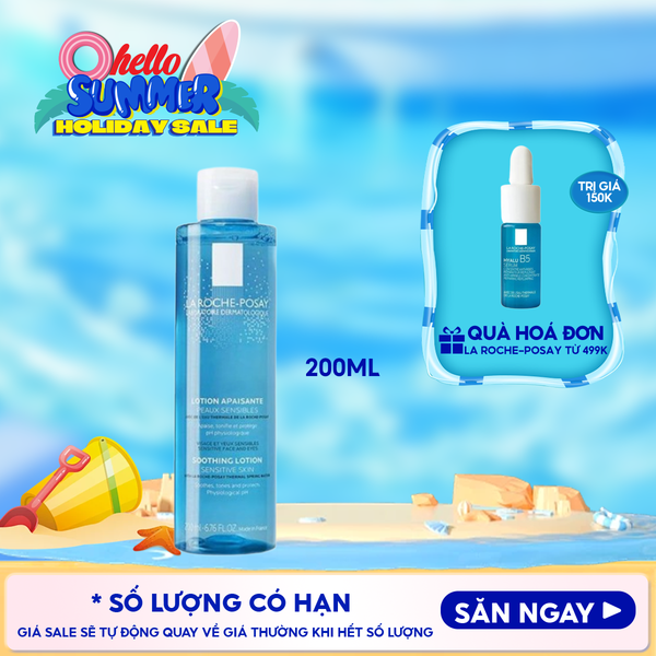  Nước Hoa Hồng La Roche-Posay Giúp Cân Bằng Da Giàu Khoáng Chất Soothing Lotion Sensitive Skin 200ml 