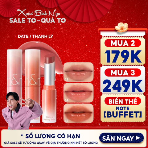 [DUSTY ON THE NUDE] Son Dưỡng Dạng Thỏi Có Màu Thuần Chay Romand Glasting Melting Balm 3.5g