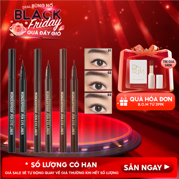  Bút Kẻ Mắt Nước B.O.M Sắc Nét, Chống Trôi Wonderproof Pen Eye Liner 0.5g 