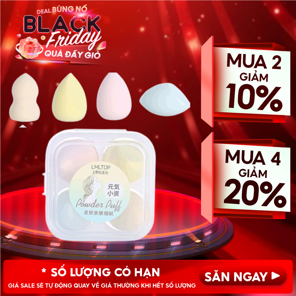 [NHẬP KHẨU] Bông Mút Trang Điểm LMLTOP Mềm Mại, Tiện Dụng (Màu Ngẫu Nhiên)