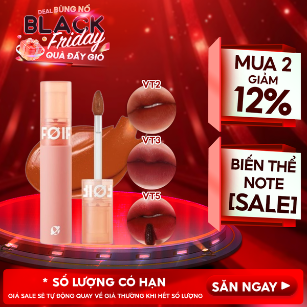  Son Kem Lì Hàn Quốc FOIF Thuần Chay, Mịn Mượt Lâu Trôi Daily Velvet Tint 