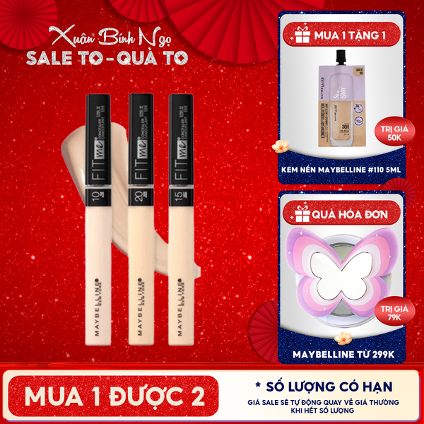  Kem Che Khuyết Điểm Maybelline Mịn Lì Fit Me Concealer With Chamomile Extract 6.8ml 