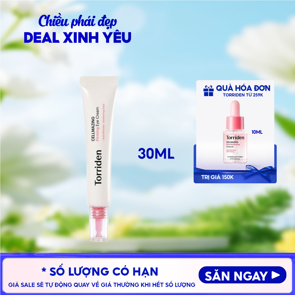 Kem Dưỡng Mắt Torriden Hỗ Trợ Giảm Thâm, Nhăn Vùng Mắt Cellmazing Firming Eye Cream 30ml