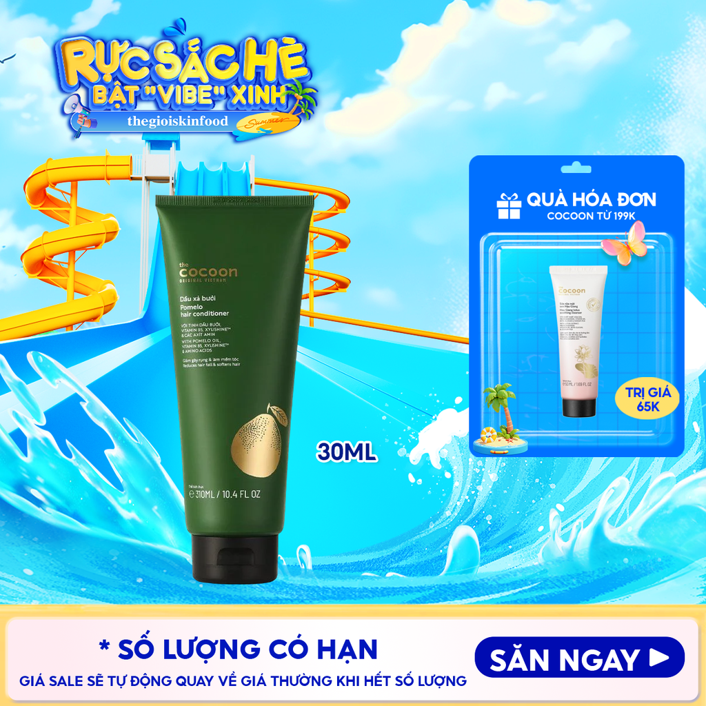 Dầu Xả Cocoon Tinh Chất Dầu Bưởi Giúp Giảm Gãy Rụng & Hỗ Trợ Mọc Tóc Pomelo Conditioner