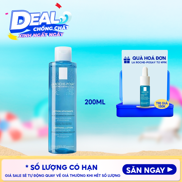  Nước Hoa Hồng La Roche-Posay Giúp Cân Bằng Da Giàu Khoáng Chất Soothing Lotion Sensitive Skin 200ml 