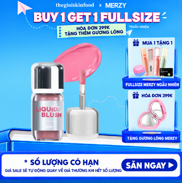  Má Hồng Kem Merzy Mịn Lì Baby Cheek Liquid Blush 4.6g 