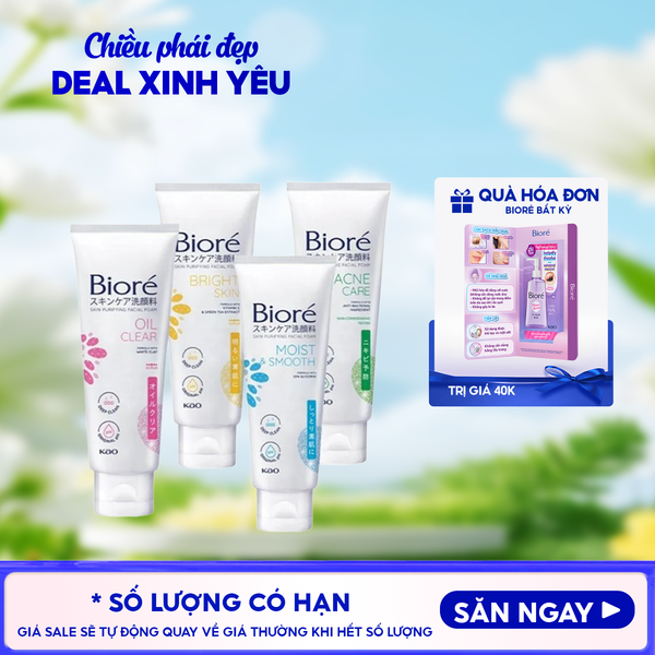  Sữa Rửa Mặt Tạo Bọt Bioré Chăm Sóc Da Skin Purifying Facial Foam 