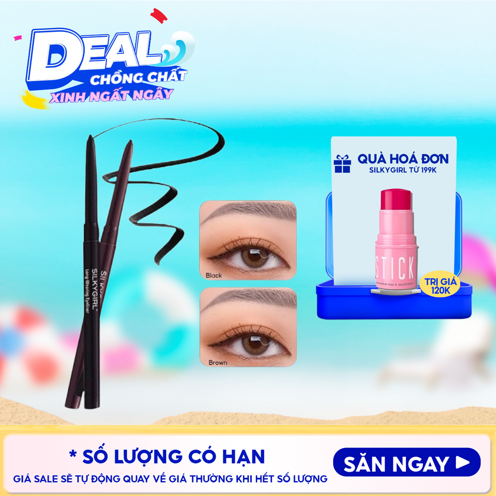 Chì Kẻ Mắt Siêu Mảnh, Sắc Nét Lâu Trôi Silkygirl Long-Wearing Eyeliner 0.28g